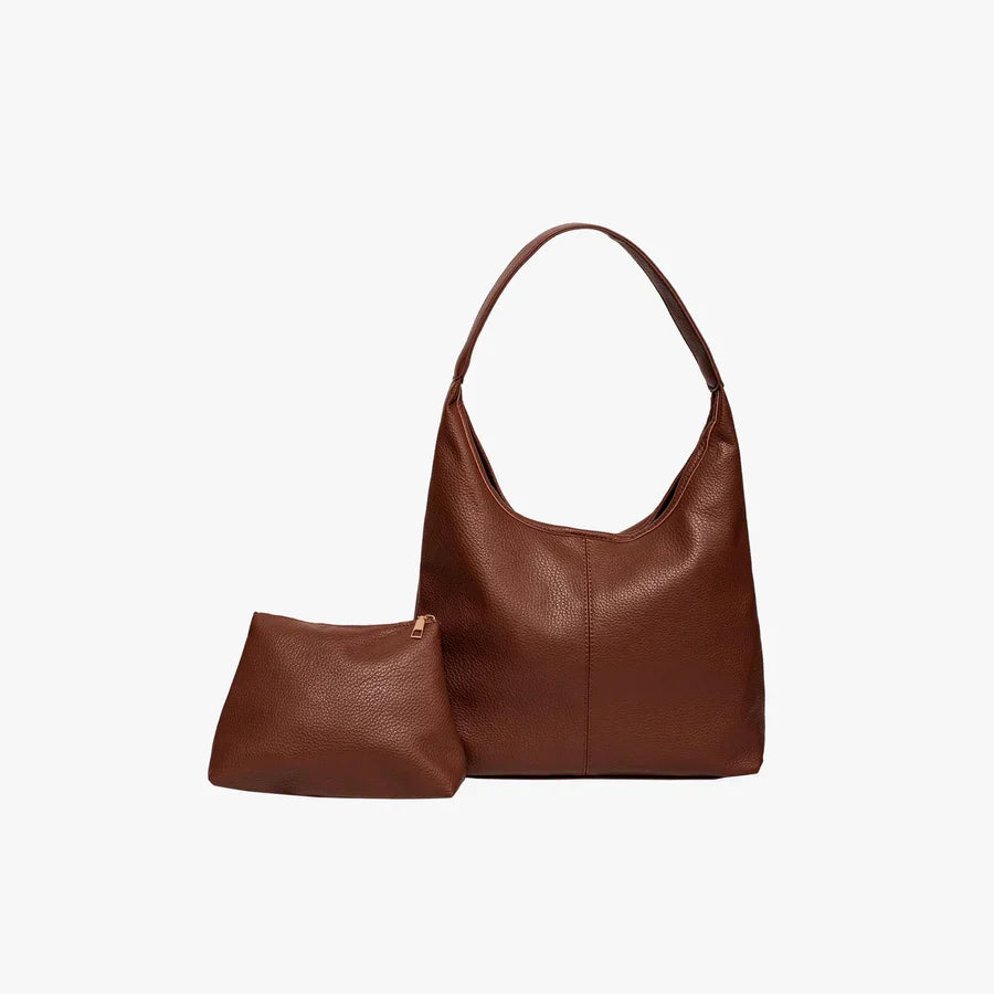 Soft Hobo Tote with Matching Pouch