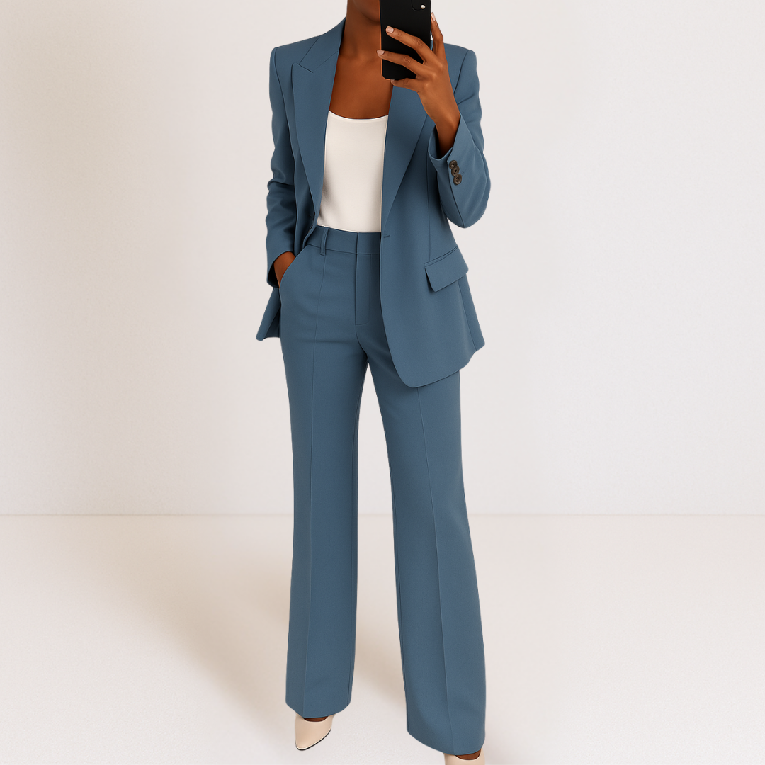 Chic Cotton Blend Suit Set