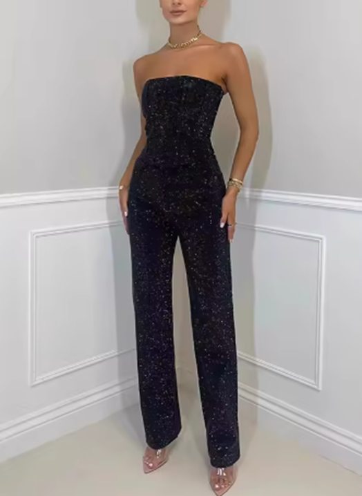 Sequin Denim Crop Set