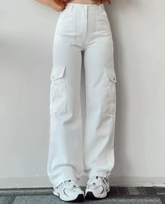 Straight Leg Utility Pocket Cargo Pants