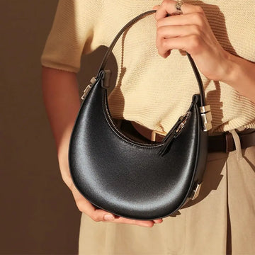 Mini Crescent Zip Shoulder Bag