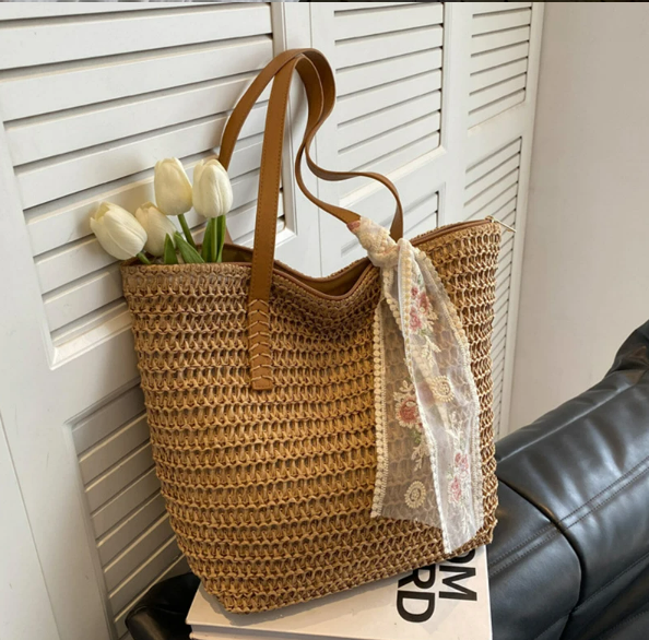 Woven Open-Top Everyday Tote